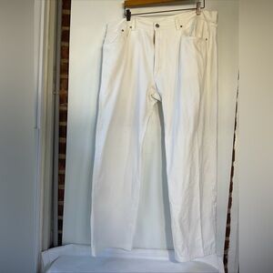 Ermenegildo Zegna 5 Pocket Off-White Light Beige Ivory Cotton Jeans Size 42